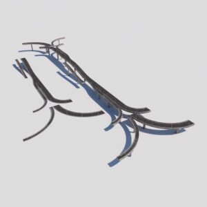 Highway road 3d model